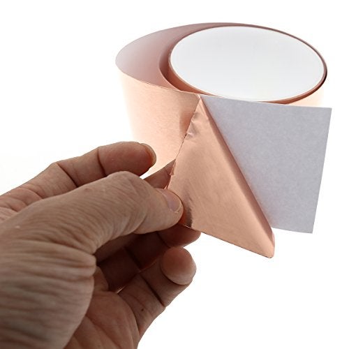 ROSENICE ROSENICE Copper Foil Tape 50mm x 1.8m | EMI Shielding & Conductive Adhesive for Guitar Electronics, DIY Projects, and Audio Repairs (Gold) - Image 4