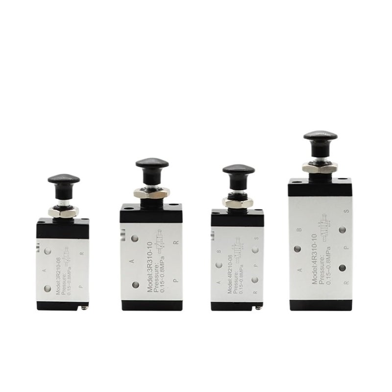 4R310 10 صمام يدوي ثنائي الاتجاه 5 مواضع مفتاح اتجاهي هوائي دفع وسحب مع تركيب 8 مم - Image 5