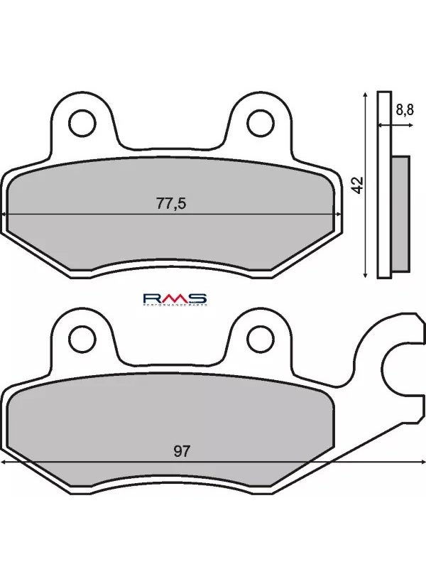 Kawasaki - Versys 300 Rear Brake Organic 1 Set Pad Rms - Image 1