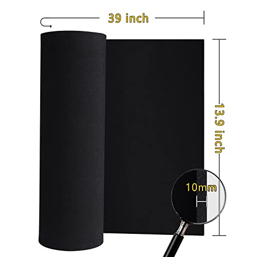 MEARCOOH Black Eva Foam Sheet roll,Premium eva Craft Foam 10mm Thick,13.9" x 39", High Density 86kg/m3 for Halloween Cosplay Costume, Crafts, DIY Projects by MEARCOOH - Image 2
