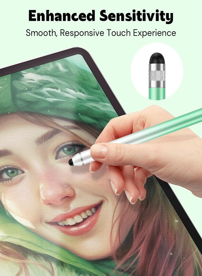 AmberVec Stylus Pen for Touchscreen, Dual-end High Sensitivity Capacitive Stylus Pen for iPhone/iPad/Android/Samsung/Computer/Tablets, AmberVec Universal Stylists Pens for Touch Screens, 2 Pack-Pink, Purple - Image 5