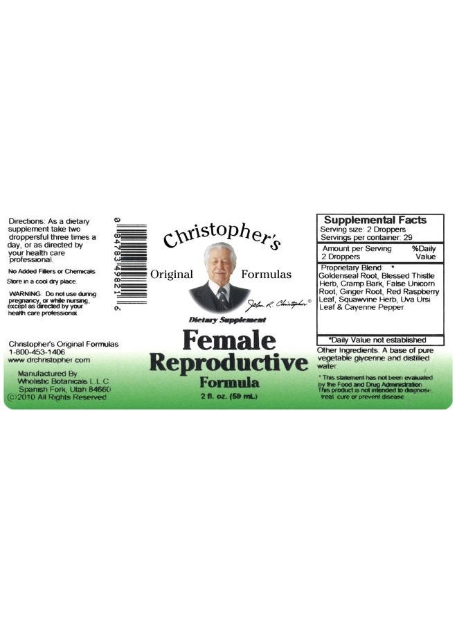 Christopher's Original Formulas Dr. Christopher's Formula Female Reproductive Vitamin, 2oz - Image 4