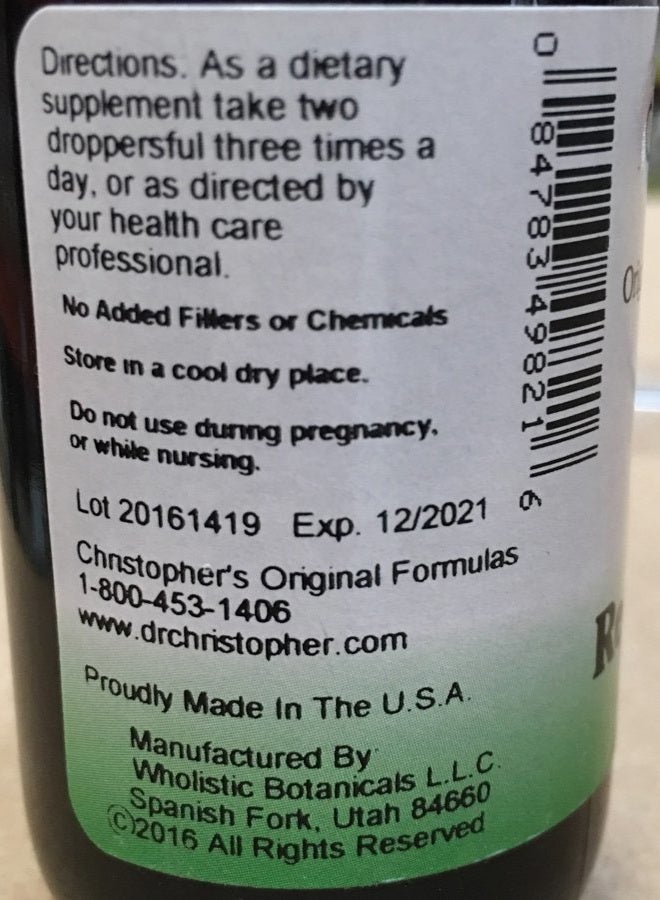 Christopher's Original Formulas Dr. Christopher's Formula Female Reproductive Vitamin, 2oz - Image 2