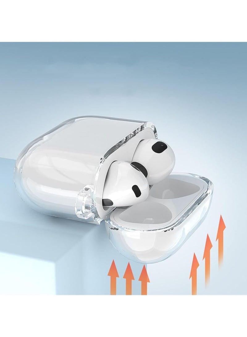 Silicone Soft Case Cover with Keychain for Air Pods 4 (2024) Soft TPU Rubber Air Pods 4 Generation Cover (Transparent) - Image 5