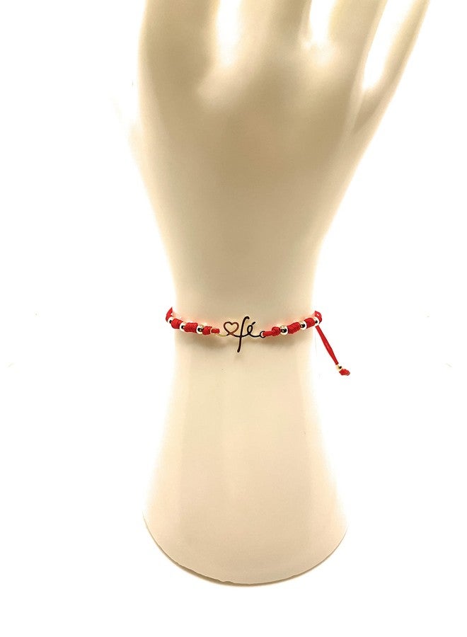 Genérico Faith Bracelet, Red and Black bracelet, religious bracelet, protective bracelet, bracelet for women, Pulsera de Fé. (Red) - Image 3