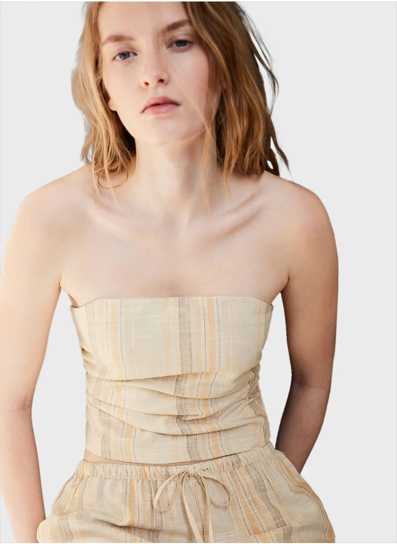 H&M Gathered Corset Top