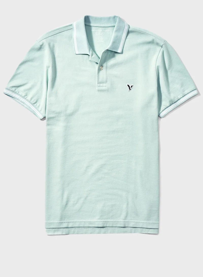 امريكان ايجل Logo Pique Polo