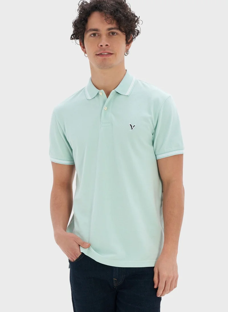 امريكان ايجل Logo Pique Polo