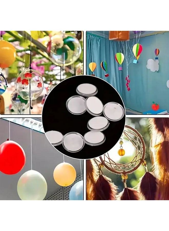 White Heavy Duty Ceiling Hooks 50pcs Double Sided Adhesive No Drill Home Storage - Image 2