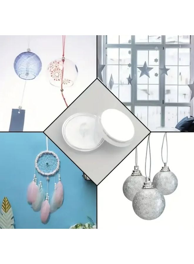 White Heavy Duty Ceiling Hooks 50pcs Double Sided Adhesive No Drill Home Storage - Image 3