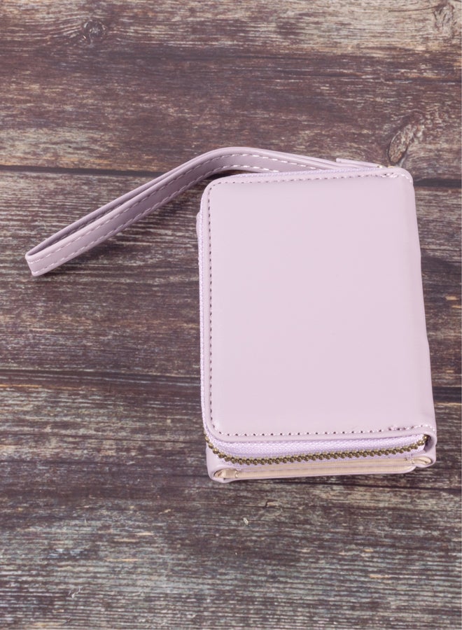 The Black Pearl Accessories Leather Flip Wallet & Card Holder with 7 Pockets and Zipped Pocket Purple  - Image 2