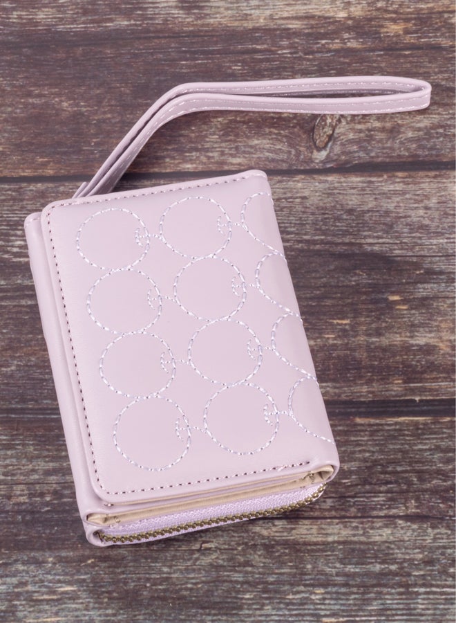 The Black Pearl Accessories Leather Flip Wallet & Card Holder with 7 Pockets and Zipped Pocket Purple  - Image 1