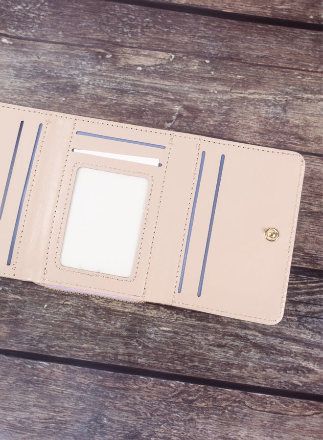 The Black Pearl Accessories Leather Flip Wallet & Card Holder with 7 Pockets and Zipped Pocket Purple  - Image 4