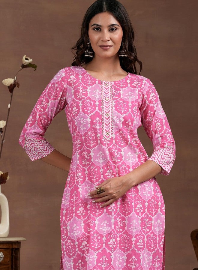 لباس طقم كورتة قطنية نسائية من ليباس (27833HXL_وردي) - Image 5