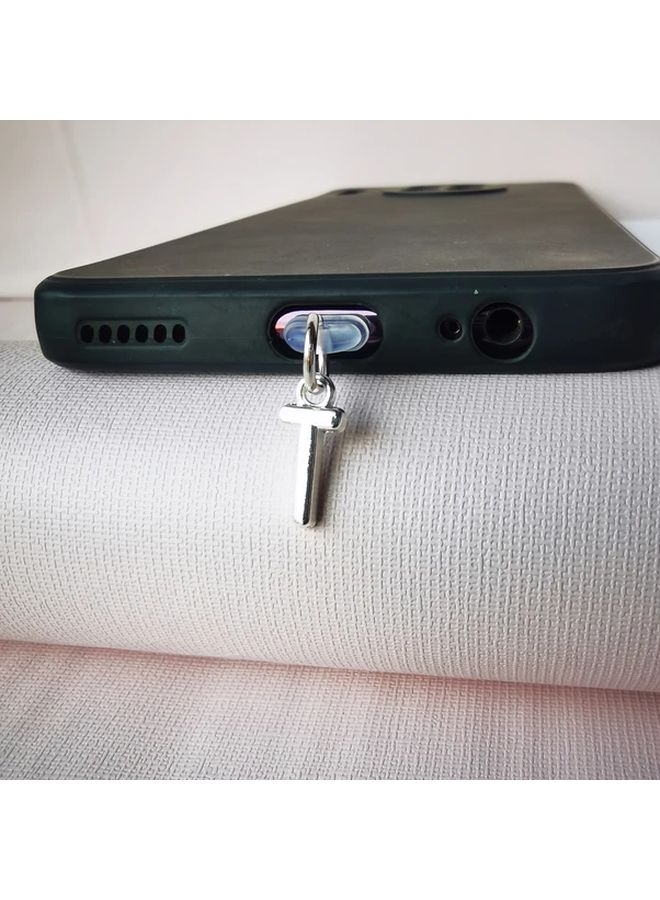 Type C Phone Dust Plug T Letter Pendant Gift For Friends Classmates Couples - Image 1