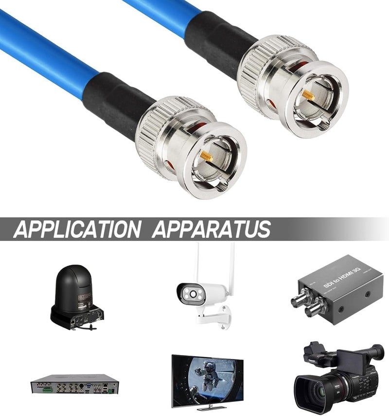 Superbat 3G/6G/12G SDI Cable 1ft BNC Jumper Belden 1694A Cable,Supports HD-SDI/3G-SDI/4K/8K Video,for Cameras Converter,Precision SDI Cord (1Pcs) - Image 2