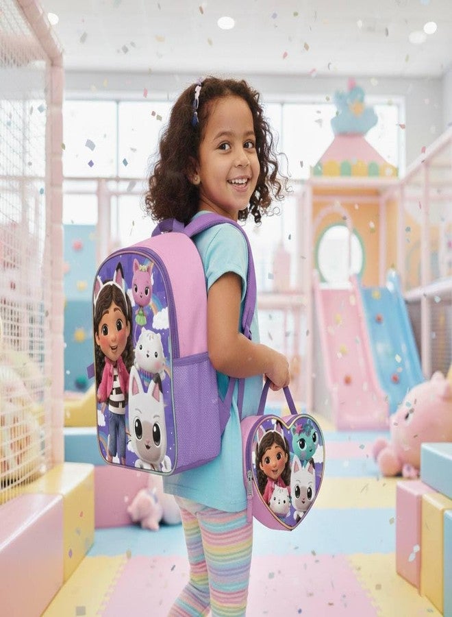 Fast Forward Gabby's Dollhouse 16" Backpacks With Lunch Bag - Licensed Characters Kids Schoolbag - Image 2