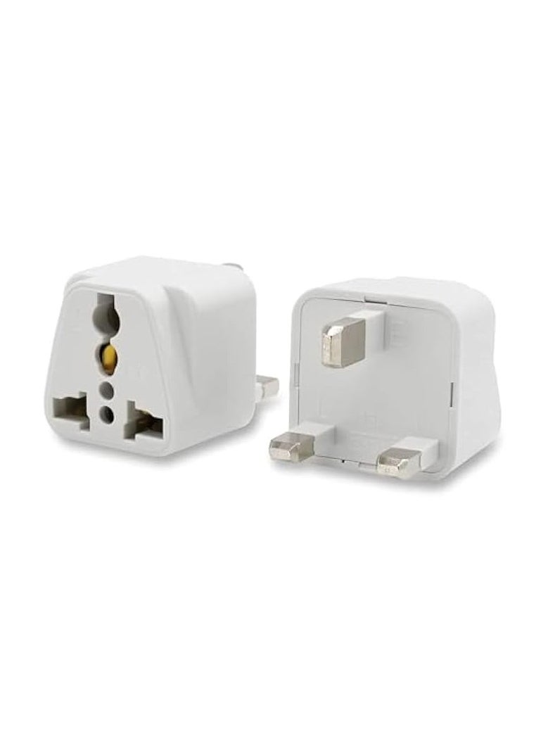 erorex Plug Converter, 3-Pin Travel Adapter Plug, Universal Socket Travel Adaptor Converter for Business Trip Holiday Hotel Airport (White)  - Image 1