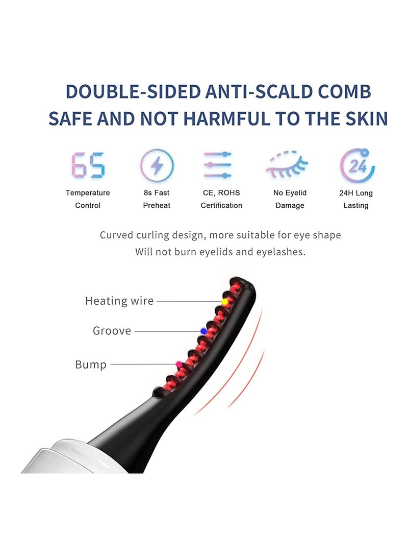 general Heated Eyelash Curlers,Electric Eyelash Curlers,8 Seconds Fast Heating,Double-Sided Anti-Burn Heated Lash Curler,A Fast-Forming, Natural-Looking,Long-Lasting Heated Eyelash Curler - Image 4
