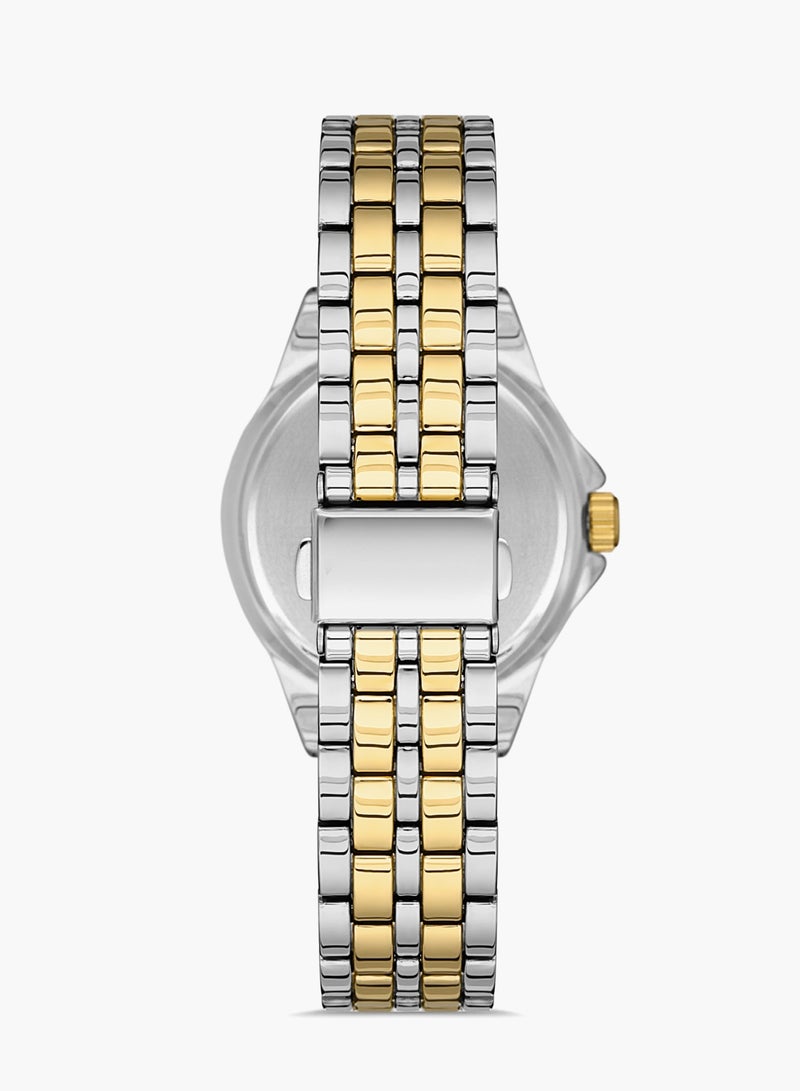 Omax Women's Luxury Wrist Watch, Watches for Women, Stainless Watches, Crystal Steel Band, White Round Dial, Waterproof Watch, 1 Year Warranty - Image 3