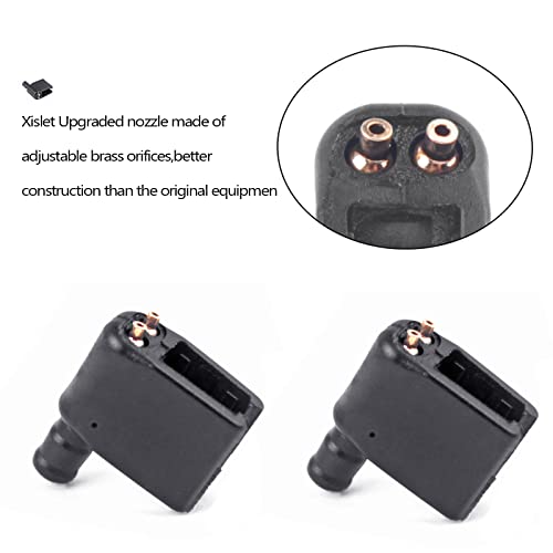 Xislet Upgraded 2 Pack Aimable Brass Windshield Washer Wiper Arm Nozzles Compatible with Mercedes and Dodge Sprinter Van RV Truck Wiper Sprayer Replace 47191/68017440AA - Image 2