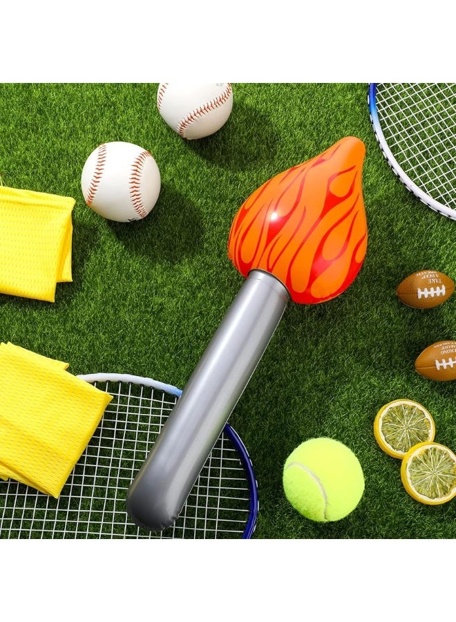 Sosation 12 Pcs Inflatable Torch Fun Torch Inflates for Olympic Games Fake Olympic Torch Plastic Olympic Decorations for Medieval Luau Themed Party Sports Competitions Stage Performance Props, 16 Inches - Image 3