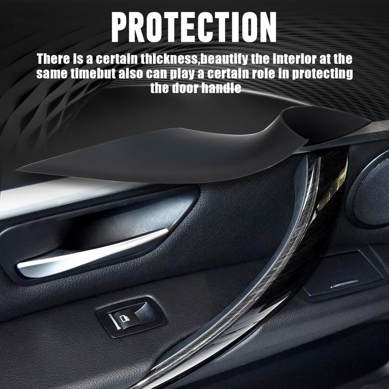 WEILEITE Rear Interior Inner Inside Door Pull Handle Grab Cover Fit for BMW 320,328,330,335,M3 F30/F31/F34/F80 3 Series 2012-2018 and 418,420,428,430,435,M4 F32/F33/F36/F82/F83 4 Series 2014-2017 - Image 3