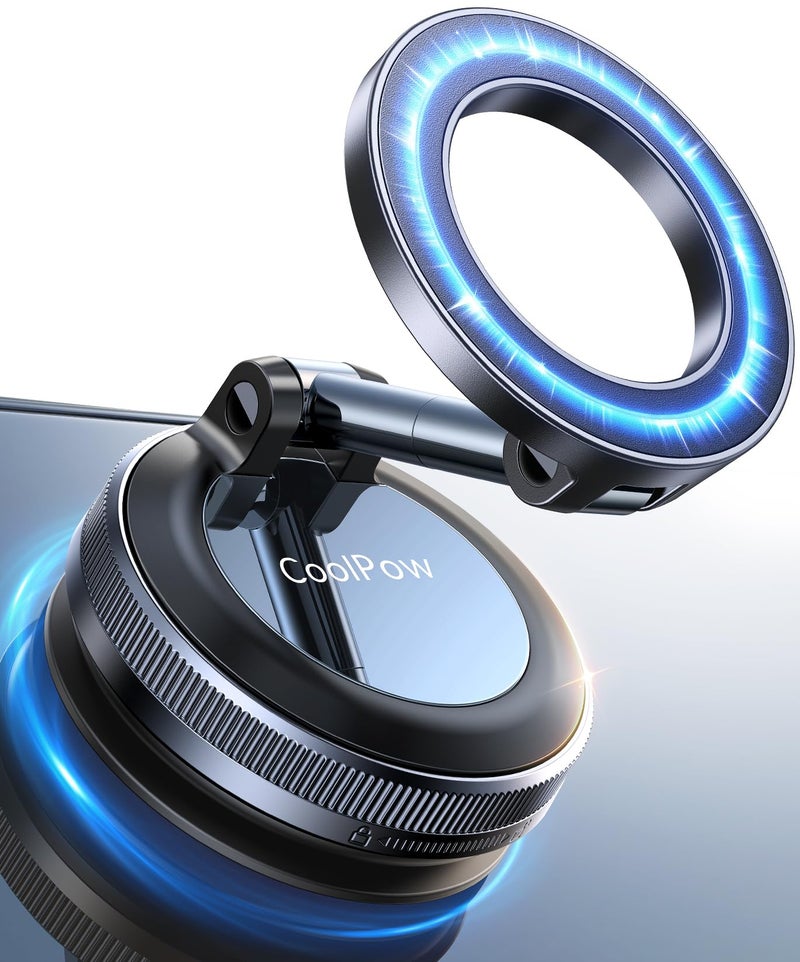 Coolpowã€Newest Vacuum Magnetic Phone Holder for Car Phone Holder Mountã€Movable Vacuum Suctionã€‘ Magsafe Car Mount Cell Phone Holders for Your Car Accessories for Women Men for iPhone 17 16 15 14 Kits - Image 1