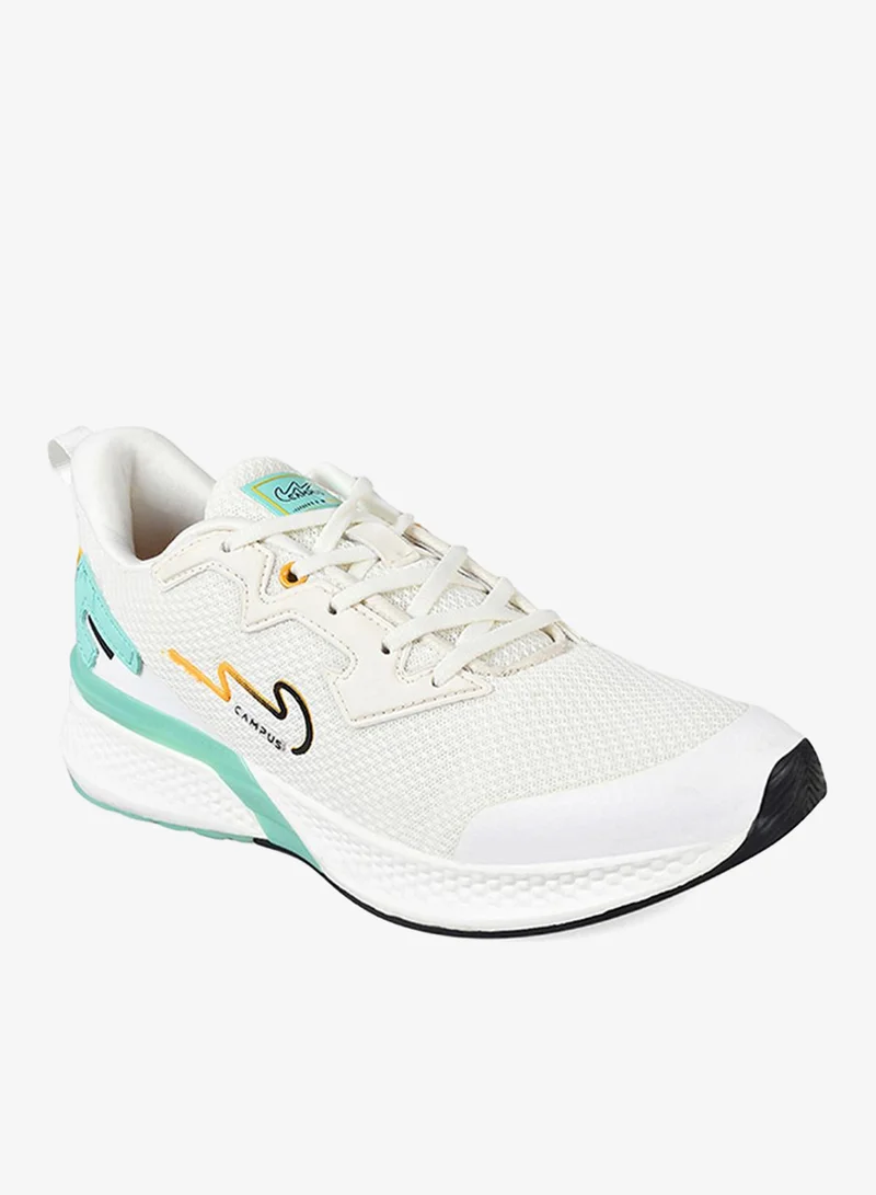 CAMPUS Men Camp Paul Pu Cushion Lace-Up Running Shoes-Off White