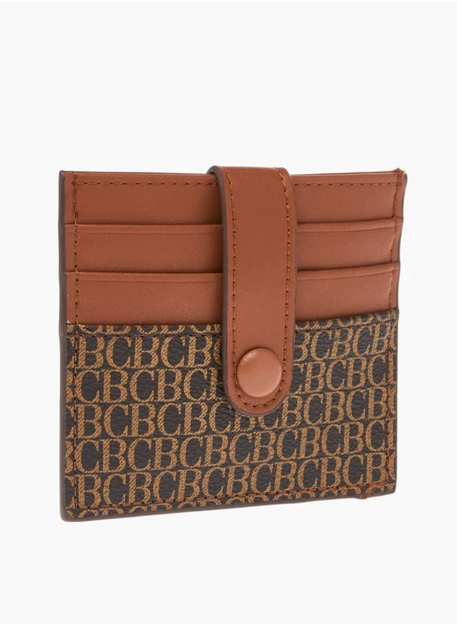Celeste Womens Monogram Print Wallet With Button Closure