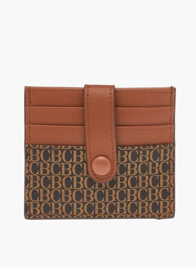 Celeste Womens Monogram Print Wallet With Button Closure