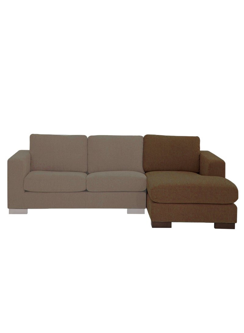 House One Right Corner Sofa with Left Armrest Upholstered in Linen - Brown - Image 3