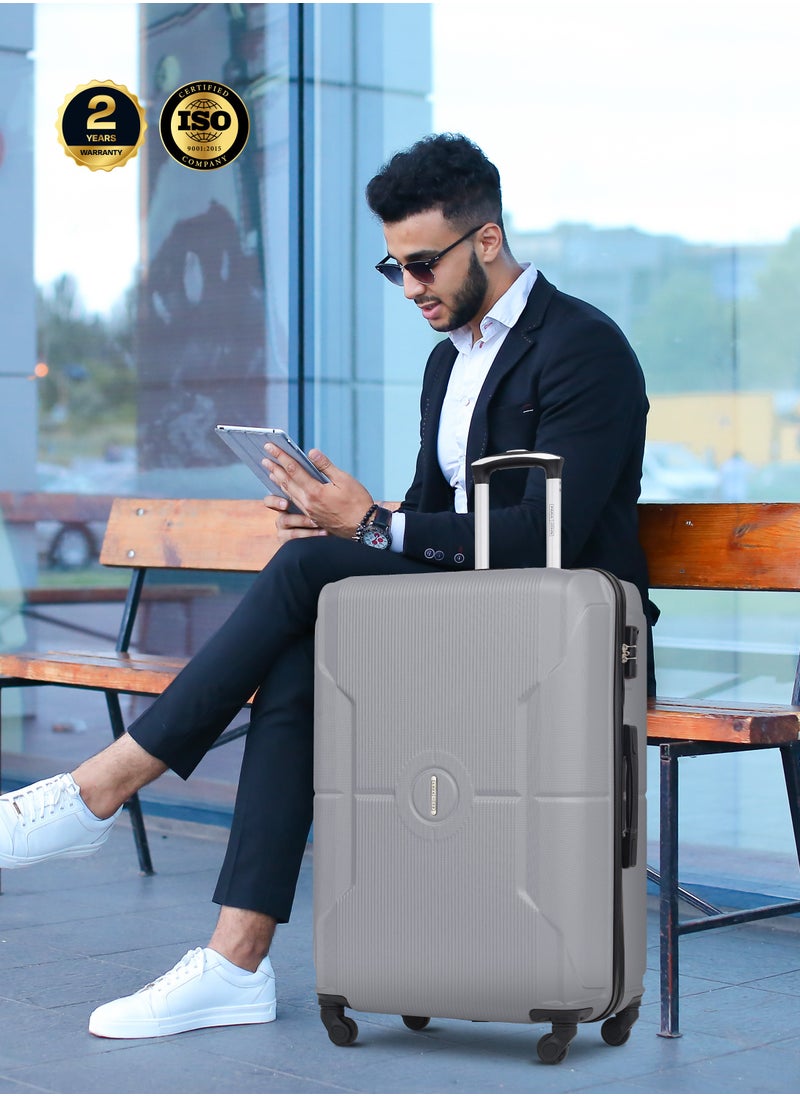 PARAJOHN Sparkle ABS Hardside Spinner Luggage Trolley Set Silver  - Image 5