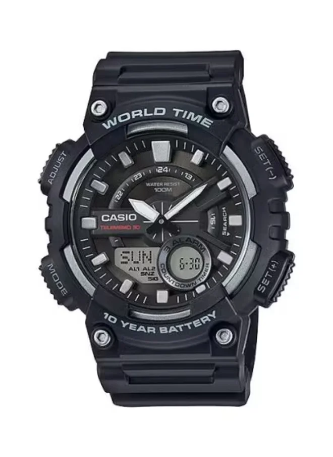 كاسيو Men's Resin Analog-Digital Watch AEQ-110W-1A - 48.2 mm