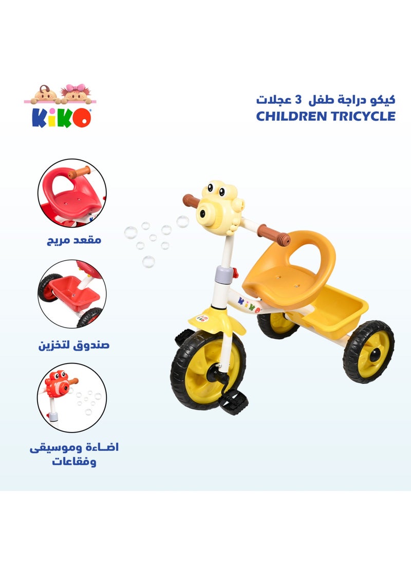 كيكو دراجة ثلاثية العجلات للأطفال مزودة بأضواء وموسيقى وفقاعات - Image 4