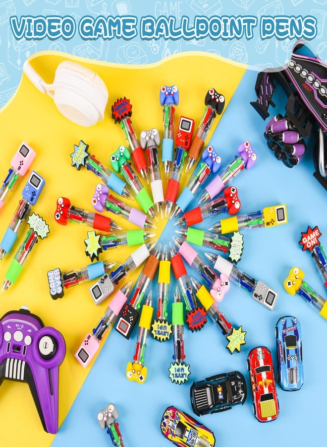 LiYiQ 24 Pcs Video Game Multicolor Pen in One Cartoon Cute Fun 4-in-1 Cute Pens Bulk Kawaii Games Handle Level Up Games Console Shape Cool Ballpoint Pens for Fun Gifts - Image 3