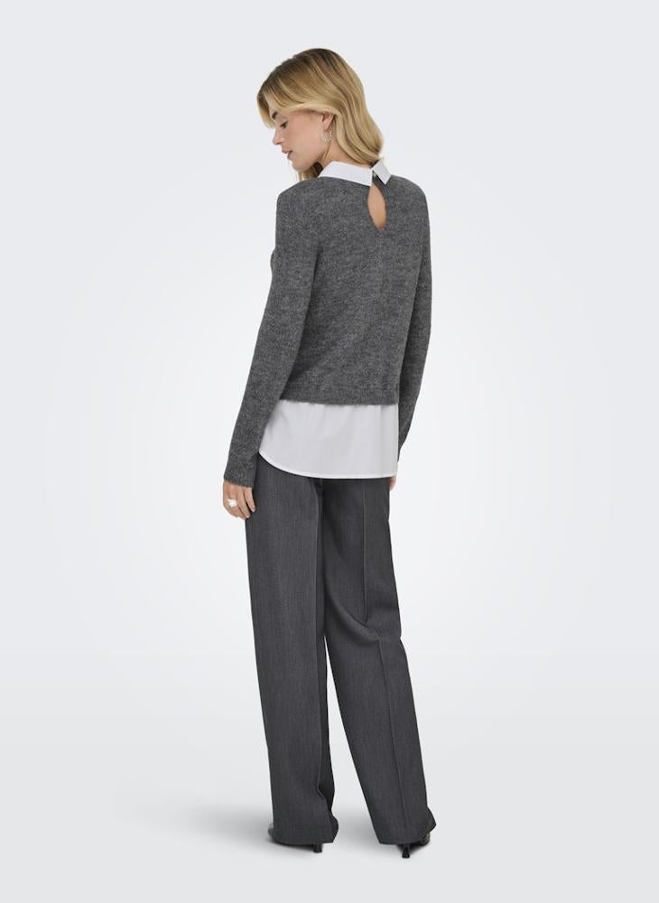 ONLY Onldolly Pearl Detailed Pull Over Knitted Sweater - Image 2