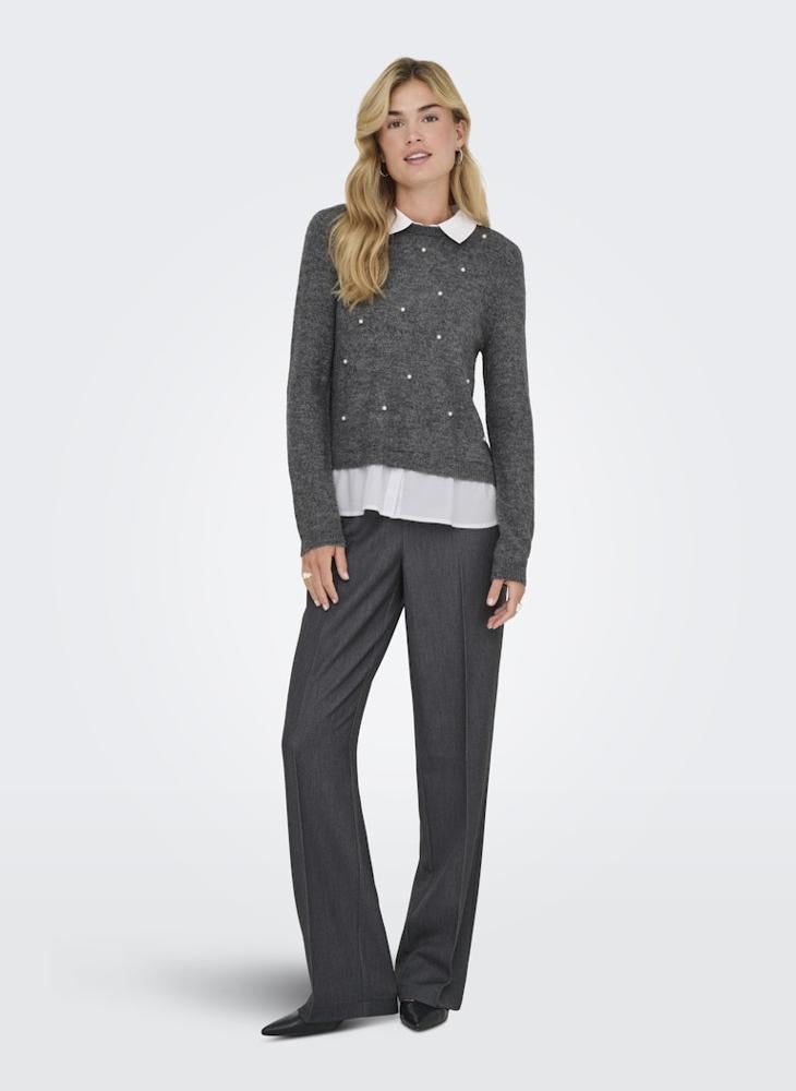 ONLY Onldolly Pearl Detailed Pull Over Knitted Sweater - Image 5