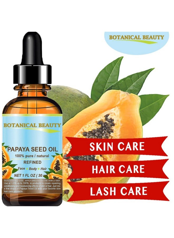 Botanical Beauty Papaya Seed Oil. 100% Pure / Natural / Undiluted /Refined Cold Pressed Carrier Oil. 0.5 Fl.Oz. 15 Ml. For Skin Hair And Lip Care. - Image 3