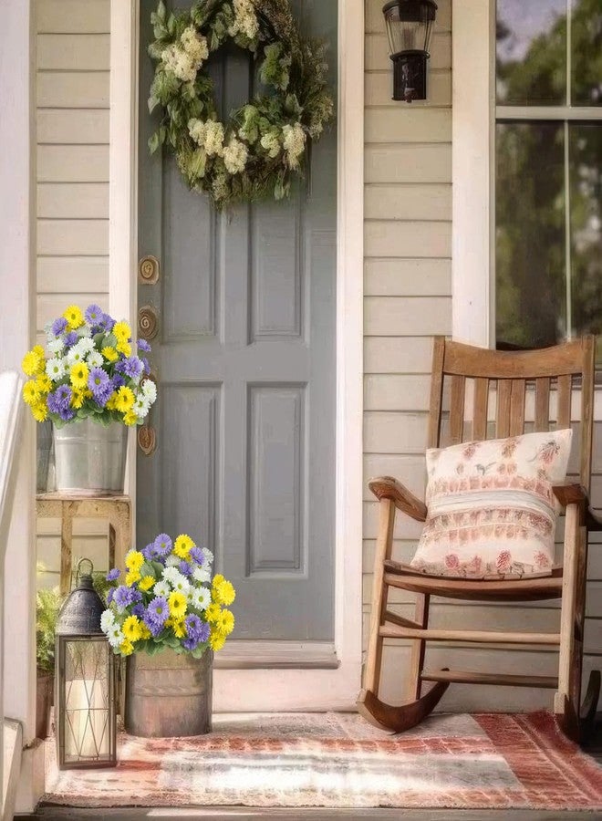 GhuaH 3 Pcs Artificial Flowers for Outdoors Silk Flowers UV Resistant Faux Flowers for Outdoor Planters Realistic Spring Decor Artificial Dahlia Flowers for Front Door Porch Patio Balcony Yard Mix - Image 4