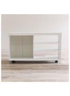 DANUBE HOME Valeria TV Cabinet For Up To 32 Inches TV Entertainment Wall Unit Furniture Wooden TV Stand For Living Room Bedroom TV Rack L90xW30xH54 cm White  - Image 3