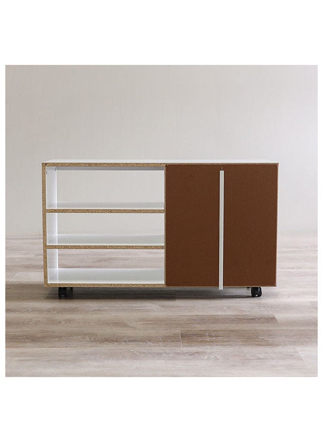 DANUBE HOME Valeria TV Cabinet For Up To 32 Inches TV Entertainment Wall Unit Furniture Wooden TV Stand For Living Room Bedroom TV Rack L90xW30xH54 cm White  - Image 4