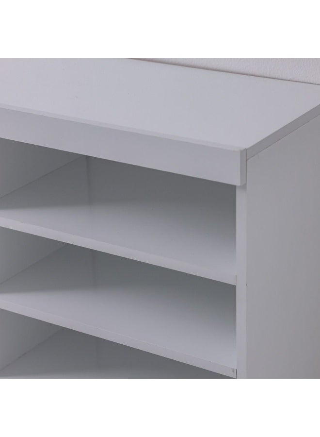 DANUBE HOME Valeria TV Cabinet For Up To 32 Inches TV Entertainment Wall Unit Furniture Wooden TV Stand For Living Room Bedroom TV Rack L90xW30xH54 cm White - Image 4