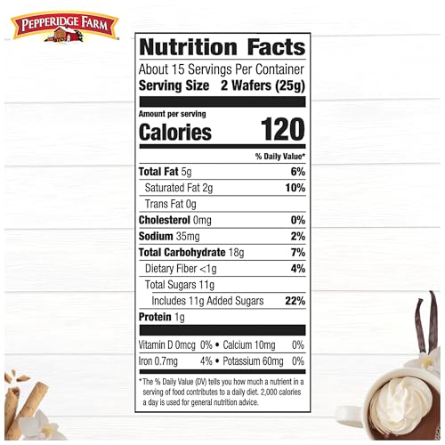 Pepperidge Farm Pirouette Cookies French Vanilla Flavored Crme Filled Wafers 135 Oz Tin - Image 5