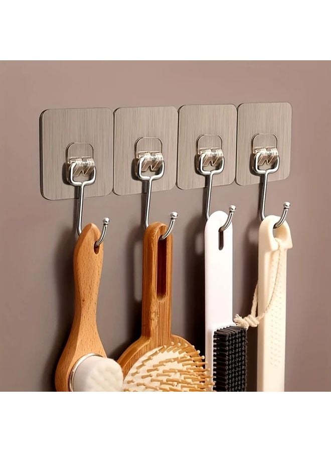 20pcs Ultra Strong Adhesive Wall Hooks Transparent Reusable Waterproof Oilproof - Image 2