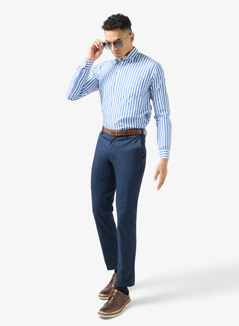 Robert Wood Shirt Thick Stripe Formal Shirt - Image 4