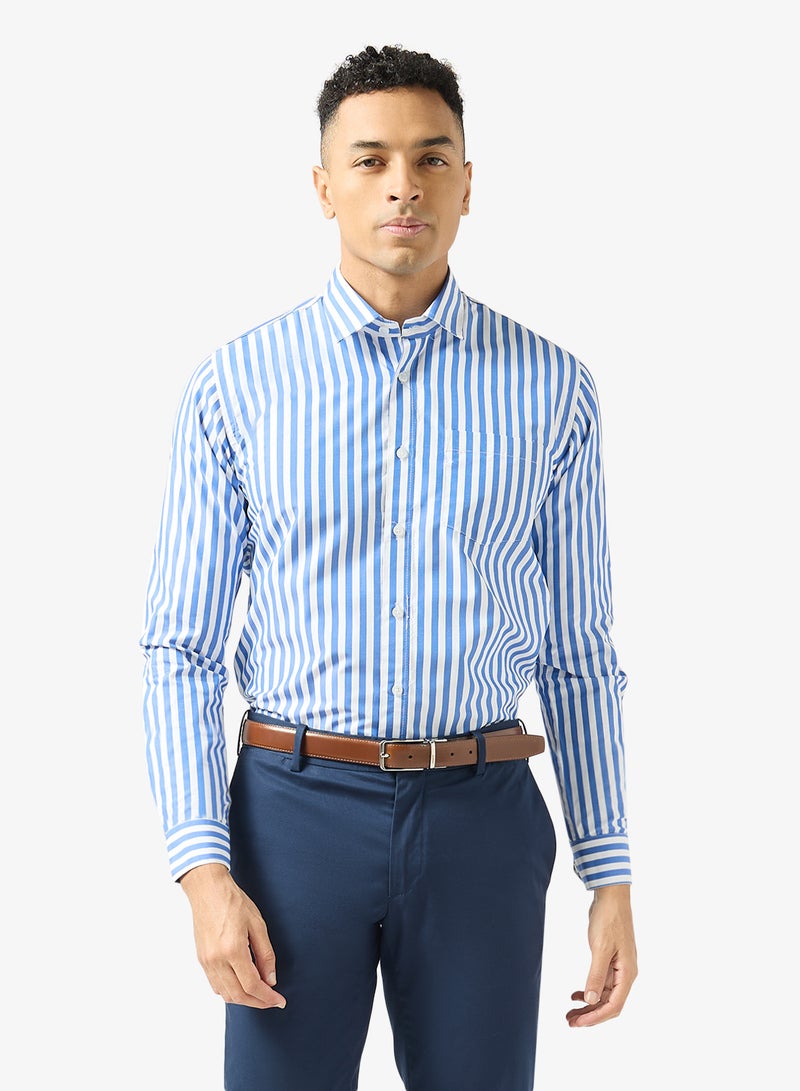 Robert Wood Shirt Thick Stripe Formal Shirt - Image 1