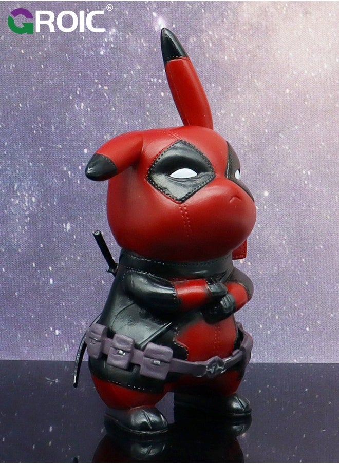 GROIC 4.7'' Anime Figure - Deadpool Pikachu Action Figure Toy, Pikachu Series Figures, Model Figure for Collection and Display Decoration Gift for Desktop, Car, Kids & Adults  - Image 3