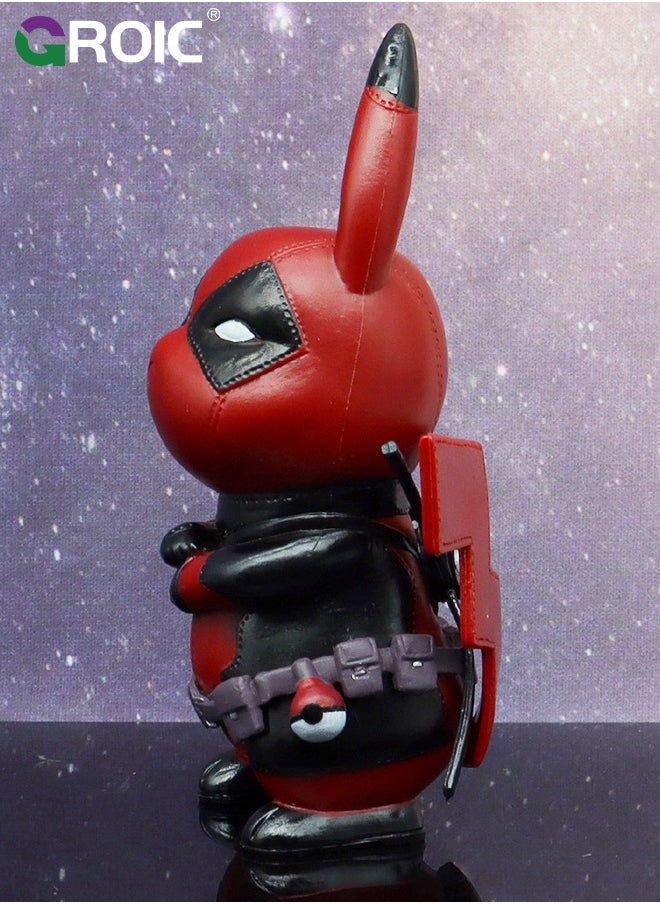 GROIC 4.7'' Anime Figure - Deadpool Pikachu Action Figure Toy, Pikachu Series Figures, Model Figure for Collection and Display Decoration Gift for Desktop, Car, Kids & Adults  - Image 5