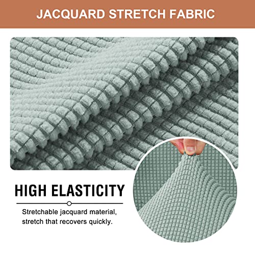 Eco-Ancheng EcoAncheng Wingback Chair Slipcover 2 Piece Slipcovers for Wingback Chairs Jacquard Wingback Chair Covers Washable Furniture Protector with Elastic Bottom for Living Room Wingback Chairs - Image 3